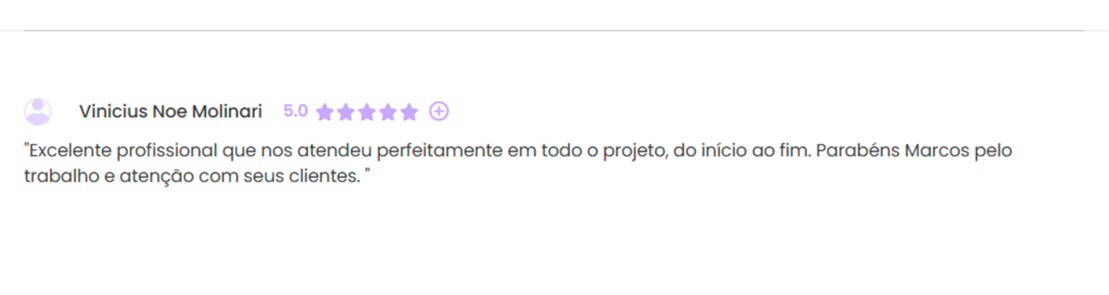 Avaliação de Vinicius Noe Molinari — 5 estrelas