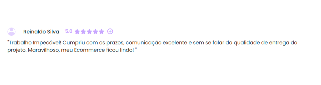 Avaliação de Reinaldo Silva — 5 estrelas
